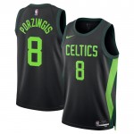 Maillot NBA Boston Celtics Kristaps Porzingis Nike 2024-25 City Edition Noir Swingman - Homme